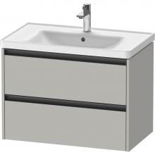 Duravit K25283007070000 - Duravit Ketho.2 30 7/8'' Wall Mount Two Drawer Single Vanity Cabinet in Matte Concrete G