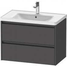 Duravit K25283049490000 - Duravit Ketho.2 30 7/8'' Wall Mount Two Drawer Single Vanity Cabinet in Matte Graphite,