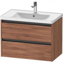 Duravit K25283079790000 - Duravit Ketho.2 30 7/8'' Wall Mount Two Drawer Single Vanity Cabinet in Natural Walnut,