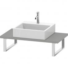 Duravit LC104C00707 - L-Cube Console with One Sink Cut-Out Concrete Gray