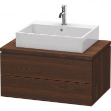Duravit LC581706969 - L-Cube Two Drawer Vanity Unit For Console Walnut Brushed