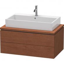 Duravit LC581801313 - L-Cube Two Drawer Vanity Unit For Console American Walnut