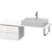 Duravit LC582708585 - L-Cube Two Drawer Low Cabinet For Console White