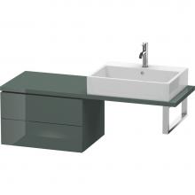Duravit LC582803838 - Duravit L-Cube Two Drawer Low Cabinet For Console Dolomite Gray