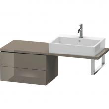 Duravit LC582808989 - Duravit L-Cube Two Drawer Low Cabinet For Console Flannel Gray