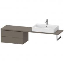 Duravit LC584809090 - Duravit L-Cube Low Cabinet For Console  Flannel Gray Satin Matte