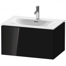 Duravit LC613604040 - L-Cube One Drawer Wall-Mount Vanity Unit Black