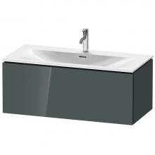 Duravit LC613803838 - Duravit L-Cube One Drawer Wall-Mount Vanity Unit Dolomite Gray