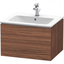 Duravit LC614002121 - Duravit L-Cube 24 3/8'' Wall Mount One Drawer Single Vanity Cabinet in Dark Walnut, Sink