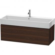 Duravit LC617906969 - L-Cube One Drawer Wall-Mount Vanity Unit Walnut Brushed
