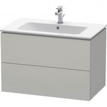 Duravit LC624100707 - Duravit L-Cube 32 1/4'' Wall Mount Two Drawer Single Vanity Cabinet in Matte Concrete Gr