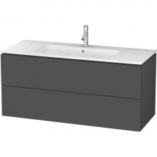 Duravit LC624304949 - Duravit L-Cube 48'' Wall Mount Two Drawer Single Vanity Cabinet in Matte Graphite, Sink