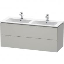 Duravit LC625800707 - Duravit L-Cube 50 3/4'' Wall Mount Two Drawer Single Vanity Cabinet in Matte Concrete Gr