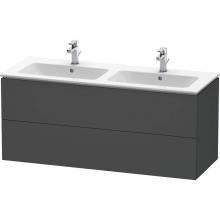 Duravit LC625804949 - Duravit L-Cube 50 3/4'' Wall Mount Two Drawer Single Vanity Cabinet in Matte Graphite, S