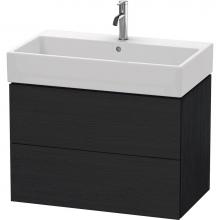 Duravit LC627701616 - Duravit L-Cube 30 7/8'' Wall Mount Two Drawer Single Vanity Cabinet in Black Oak, Sink S