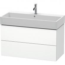 Duravit LC627801818 - Duravit L-Cube 38 3/4'' Wall Mount Two Drawer Single Vanity Cabinet in Matte White, Sink