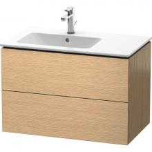 Duravit LC629101212 - Duravit L-Cube Two Drawer Wall-Mount Vanity Unit Brushed Oak