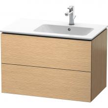 Duravit LC629201212 - Duravit L-Cube Two Drawer Wall-Mount Vanity Unit Brushed Oak