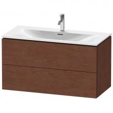 Duravit LC630801313 - L-Cube Two Drawer Wall-Mount Vanity Unit American Walnut