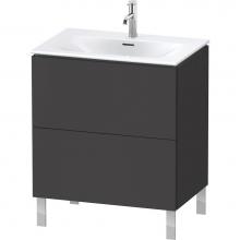 Duravit LC659608080 - L-Cube Two Drawer Floorstanding Vanity Unit Graphite