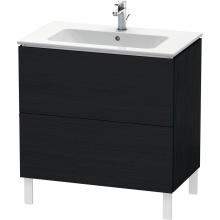 Duravit LC662601616 - Duravit L-Cube 32 1/4'' Wall Mount Two Drawer Single Vanity Cabinet in Black Oak, Sink S