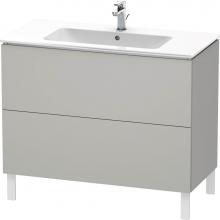 Duravit LC662700707 - Duravit L-Cube 40 1/8'' Wall Mount Two Drawer Single Vanity Cabinet in Matte Concrete Gr