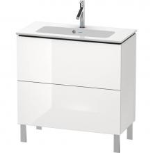 Duravit LC667402222 - L-Cube Two Drawer Floorstanding Vanity Unit White