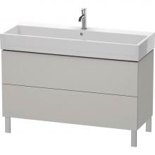 Duravit LC677900707 - L-Cube Two Drawer Floorstanding Vanity Unit Concrete Gray