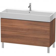 Duravit LC677907979 - L-Cube Two Drawer Floorstanding Vanity Unit Walnut