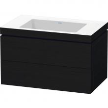 Duravit LC6927N1616 - Duravit L-Cube 31 1/2'' Wall Mount Two Drawer c-bonded Single Vanity in Black Oak, Inclu