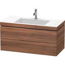 Duravit LC6928O7979 - Duravit L-Cube 39 3/8'' Wall Mount Two Drawer c-bonded Single Vanity in Natural Walnut,