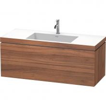 Duravit LC6929O7979 - Duravit L-Cube 47 1/4'' Wall Mount Two Drawer c-bonded Single Vanity in Natural Walnut,