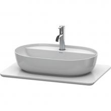 Duravit LU946501717 - Duravit Luv 27 1/8'' Quartz Vanity Top in White Structure with One Sink Cutout