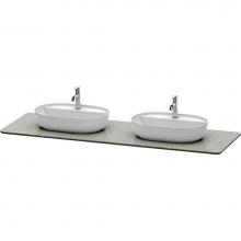 Duravit LU9467B3333 - Duravit Luv 70 1/4'' Quartz Vanity Top in Gray Structure with Two Sink Cutouts
