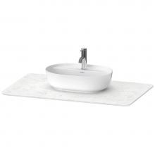 Duravit LU946901717 - Duravit Luv 38 7/8'' Quartz Vanity Top in White Structure with One Sink Cutout