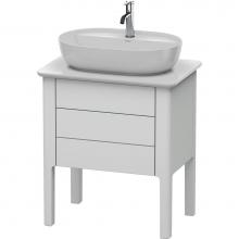 Duravit LU956503636 - Duravit Luv 25 1/8'' Wall Mount Two Drawer Single Vanity Cabinet in Satin Matte White, S