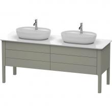 Duravit LU9567B9292 - Duravit Luv 68 1/4'' Wall Mount Double Vanity Cabinet in Satin Matte Stone Gray, Sink So