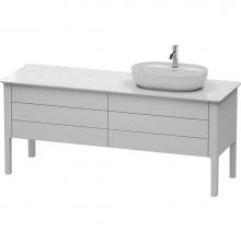 Duravit LU9568R3939 - Duravit Luv 68 1/4'' Wall Mount Single Vanity Cabinet in Satin Matte Nordic White, Sink