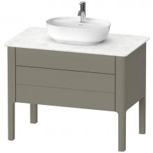 Duravit LU956909292 - Duravit Luv 36 7/8'' Wall Mount Two Drawer Single Vanity Cabinet in Satin Matte Stone Gr