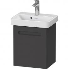 Duravit N14266L49490000 - Duravit No.1 15 3/8'' Wall Mount One Door Single Vanity Cabinet in Matte Graphite, Sink