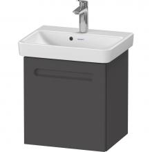 Duravit N14267L49490000 - Duravit No.1 17 3/8'' Wall Mount One Door Single Vanity Cabinet in Matte Graphite, Sink