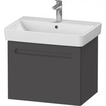 Duravit N14382049490000 - Duravit No.1 23 1/4'' Wall Mount One Drawer Single Vanity Cabinet in Matte Graphite, Sin