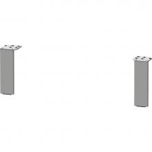 Duravit UV999100000 - Duravit Plinth Accent Leg, 2 Pieces, Aluminum Matte 1 3/4 ''x3/8 ''x6 '&a