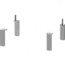 Duravit UV999200000 - Duravit Plinth Accent Leg, 4 Pieces, Aluminum Matte 1 3/4 ''x3/8 ''x6 '&a