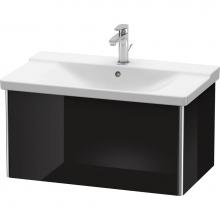 Duravit XS408104040 - Duravit XSquare Vanity Unit Wall-Mounted  Black High Gloss