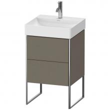 Duravit XS443909090 - Duravit XSquare Floor Standing Vanity Unit  Flannel Gray Satin Matte