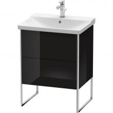 Duravit XS446004040 - Duravit XSquare Floor Standing Vanity Unit  Black High Gloss
