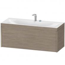Duravit XV4612EB131C - Duravit XViu One Drawer C-Bonded Wall-Mount Vanity Kit Silver Pine