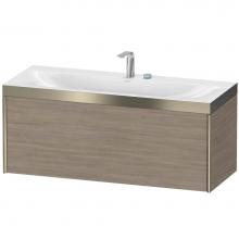 Duravit XV4612EB131P - Duravit XViu One Drawer C-Bonded Wall-Mount Vanity Kit Silver Pine