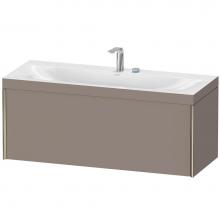 Duravit XV4612EB143C - Duravit XViu One Drawer C-Bonded Wall-Mount Vanity Kit Basalt